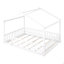 Structure de lit double en bois pleine grandeur avec clôture-124917446-124917447