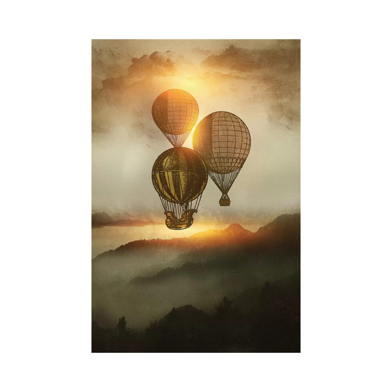 A Trip Down The Sunset by Viviana Gonzalez - Print on Canvas, 20.32 cm H x 30.48 cm W, Wrapped Canvas