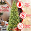 Arbre de Noël réaliste de 4 pi avec 150 lumières à DEL blanc chaud écoénergétiques, 424 branches Pe + Blend, support pour coins d'appartements, structure articulée facile à assembler et configuration peu encombrante