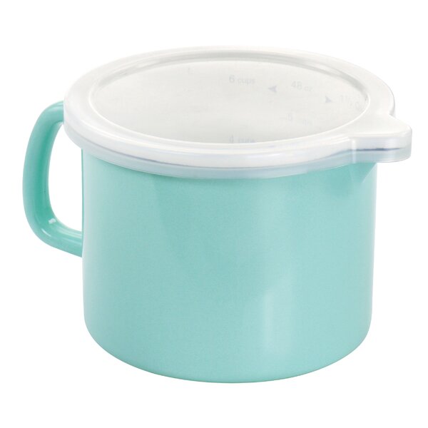 Ceramic Pitcher with Lid 200ml, turquoise-purple glaze