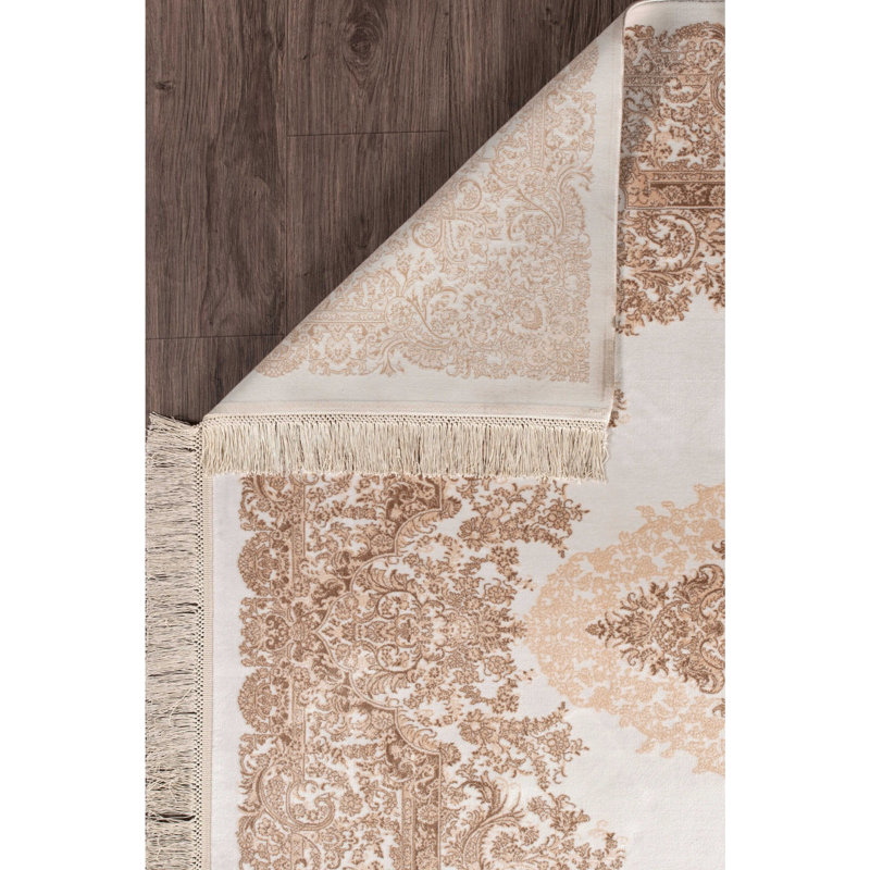 Luxury Woven Carpet, Cream Color | 100% Viscose, 2900 g/m², 0.2 in Pile Height | 2,000,000 Thread Points, Cotton/Jute Sole | Easy to Vacuum, Spot Clean Only, Elegant Home Décor
