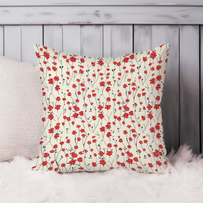 Floral Red Wildflowers III Cottage & Cottagecore