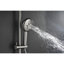 Ensemble de douche avec pomme de douche à effet pluie naturelle de 10 po, douche à 4 poignées, barre coulissante réglable et porte-savon en barre de douche en nickel brossé, salle de bain