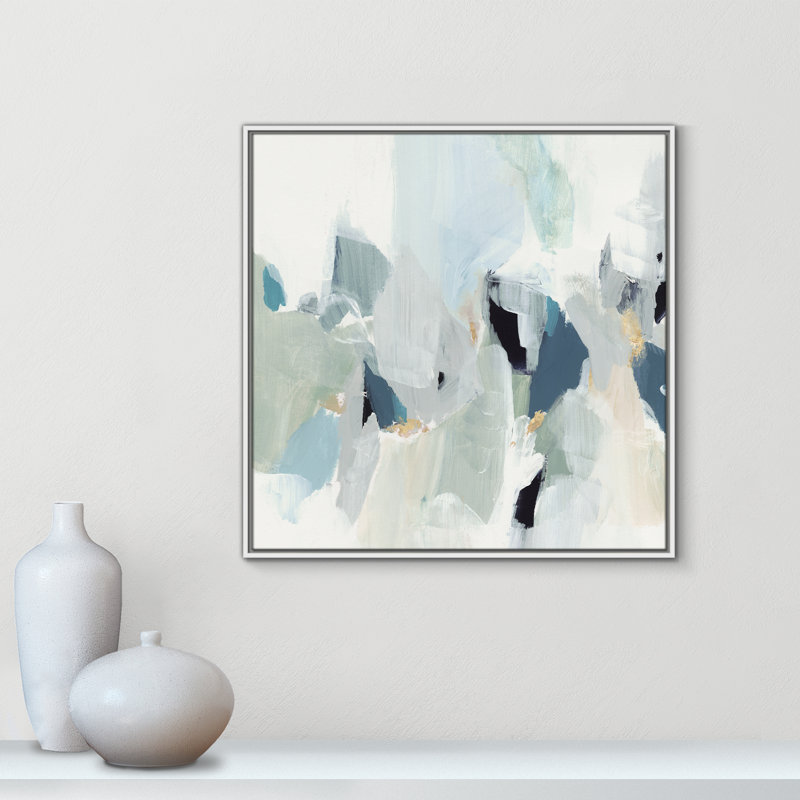 Little Talks " Little Talks III " by Isabelle Z, Beige Wood Framed Paper, 31.5" H x 31.5" W x 2" D