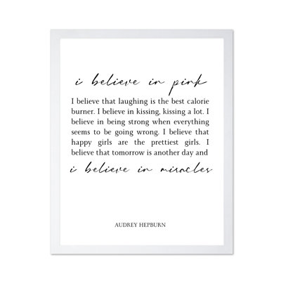 Audrey Hepburn I Believe in Pink No2