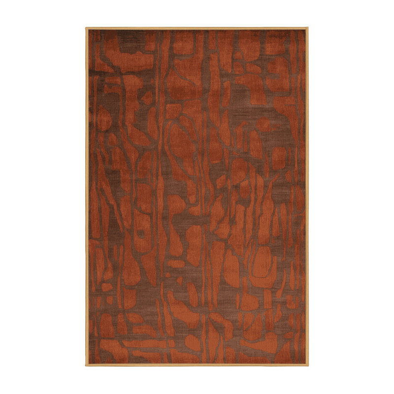 Tapis abstrait lavable à la machine, Rectangle 8 pi x 10 pi