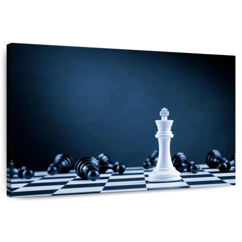 Roi des échecs blanc Senne, H 30 po x l 45 po