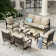 Tapasi 9 - Person Patio Conversation Set with Rocking Lounge Chairs & Optional Firepit Table