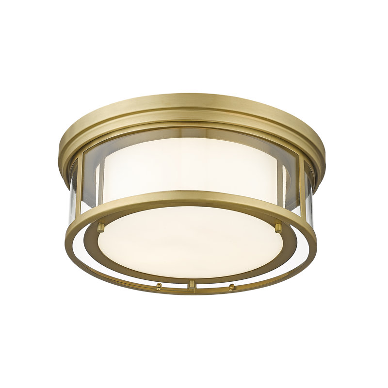 Plafonnier encastré 3 lumières 16 po Jayce, Laiton vieilli