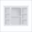 Pharmacie murale 35x28 avec 6 tablettes ouvertes et tablettes réglables - Blanc-130038759