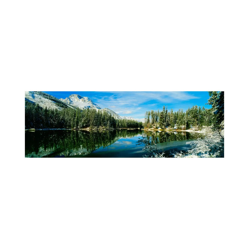 Winter Reflection, Yellowstone National Park, Wyoming, USA by Panoramic Images - Wrapped Canvas Panoramic Print