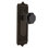Plaque Egg & Dart avec bouton de porte Waldorf noir