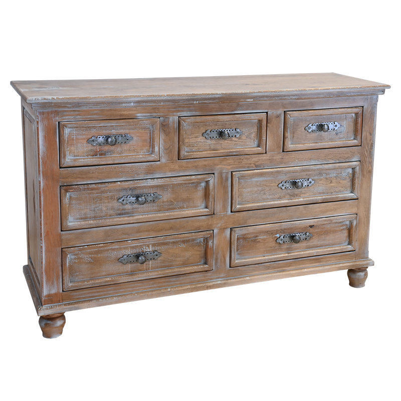 Commode Río Hondo, Blanc/Brun clair