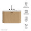 Meuble-lavabo mural 30 po avec lavabo en marbre Zia-111150387