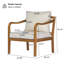 Chaises longues confort pour patio, dossier croisé moderne en bois d'acacia