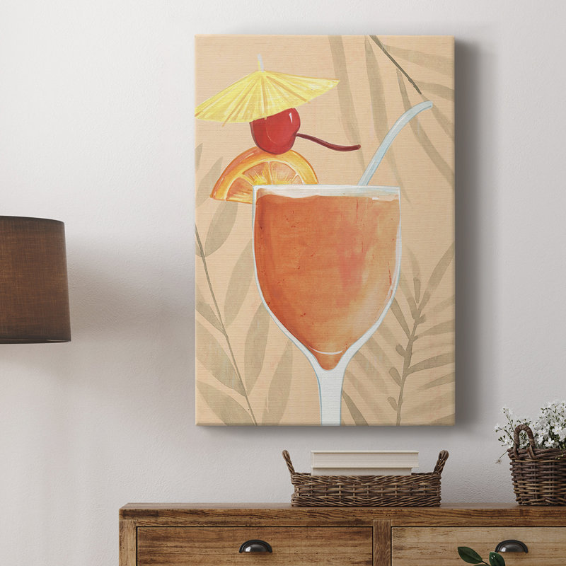 Tropical Cocktail I - Gallery Cavas, H 36 po x l 24 po