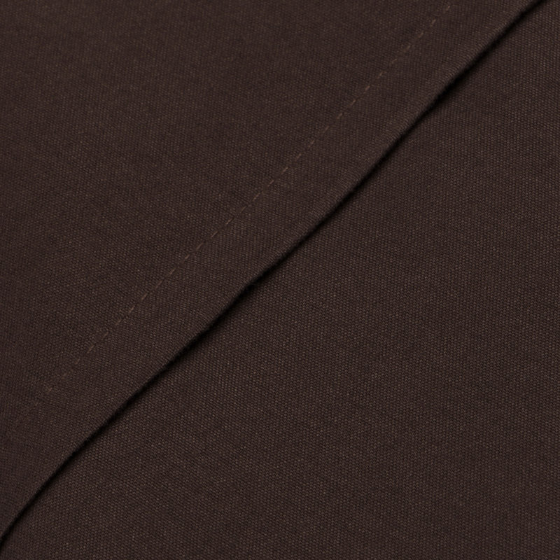 Drap plat seulement, drap de dessus en microfibre brossée 1800 - NTBAY, Drap plat de taille double, Brun foncé