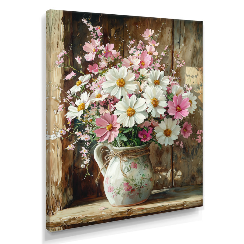 Bennett - Floral Canvas Wall Art, H 32 po x l 16 po, Toile tendue, Ne s’applique pas