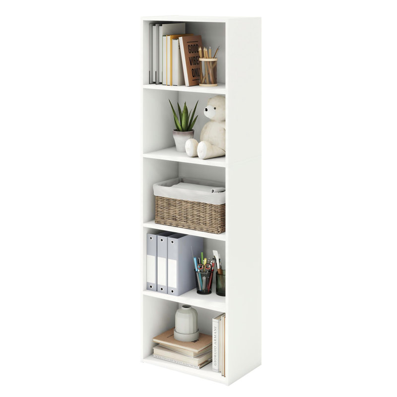  Bibliothèque réversible Luder, (5 tablettes) H 52 po x l 15,8 po x P 9,4 po, White