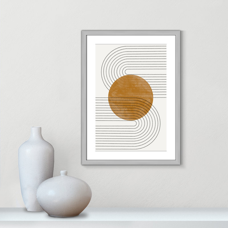 Échos courbés par Miuus Studio, Argent mat, L 17 po x H 23 po, Imprimé mat