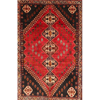 Tapis traditionnel rouge / noir