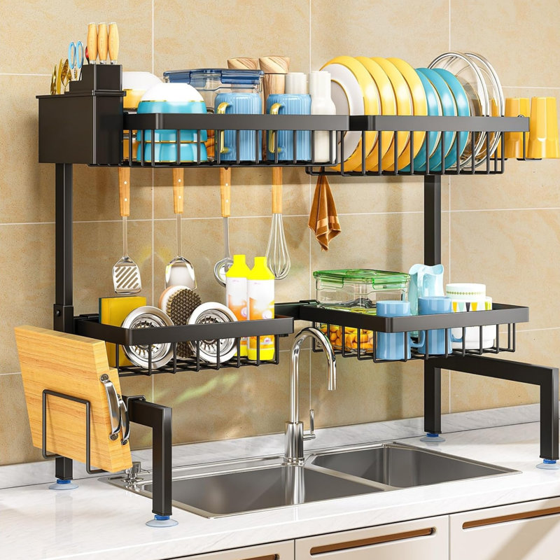 Steel Over The Sink Dish Rack