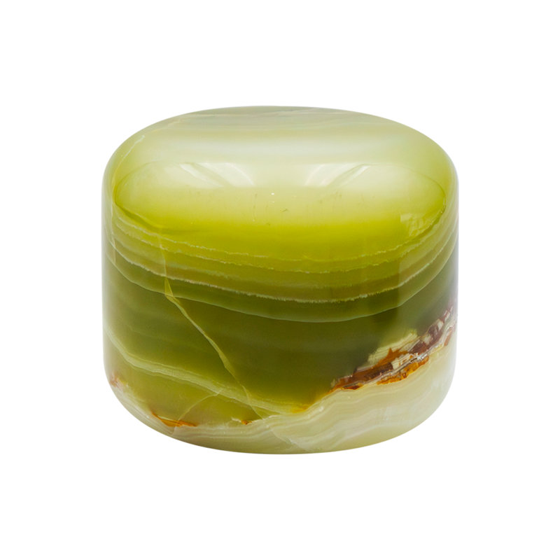 Lampe de table en marbre naturel jade-green, veilleuse à DEL sans fil rechargeable avec luminosité à intensité variable à 3 niveaux, lampe d'ambiance décorative portative pour salon de chambre à coucher, bureau, fêtes extérieures