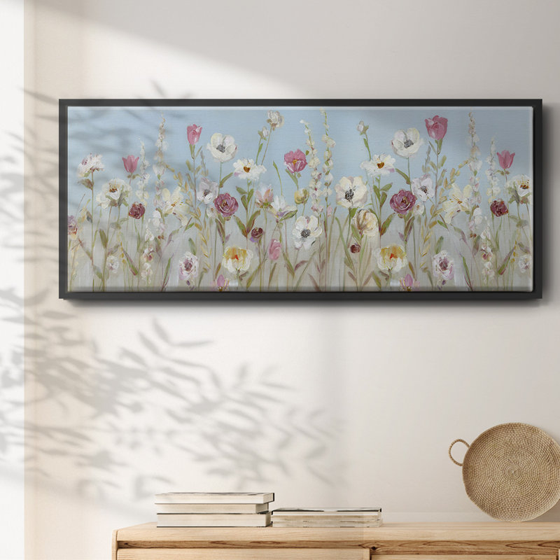 Fleurs printanières - toile encadrée, H 20 po x l 50 po