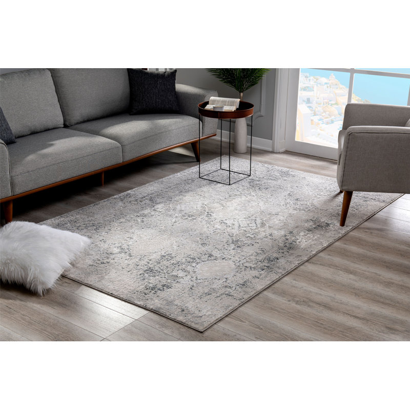 Tapis à motif abstrait moderne Collection Mirage, Rectangle 5 pi 3 po x 7 pi 7 po