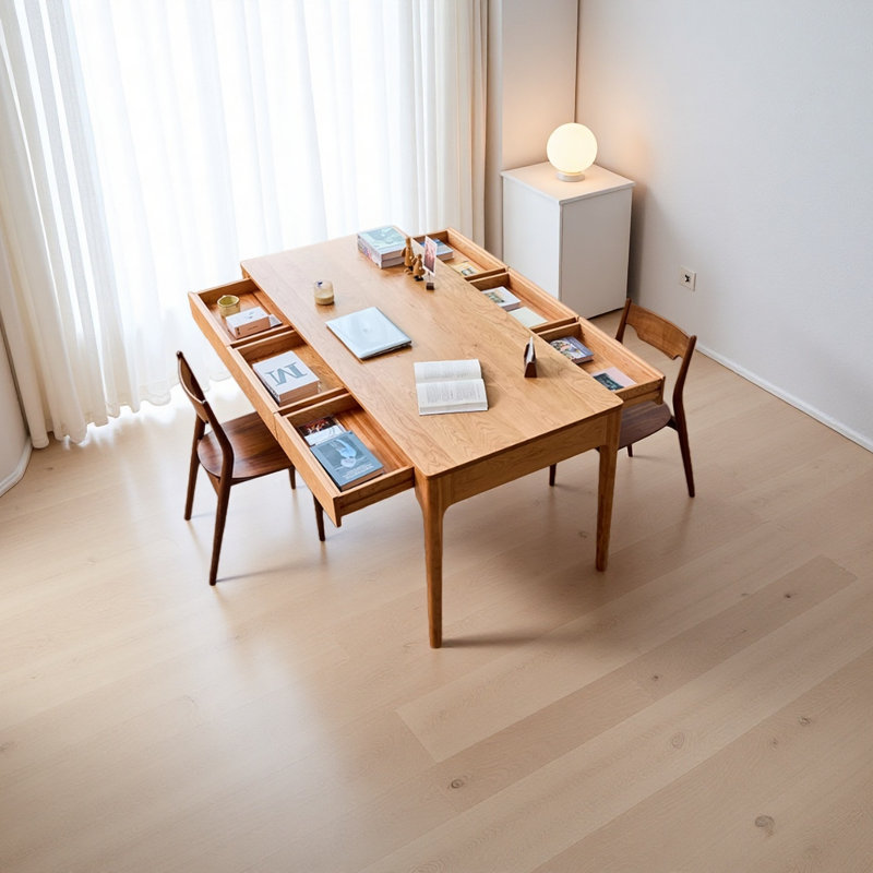 Solid Cherry Wood Modern Desk