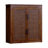 Modern Boho Over-the-Toilet Storage Wall Cabinet with 2 Rattan Inlay Doors, Adjustable Shelves & Solid Wood-1076687722