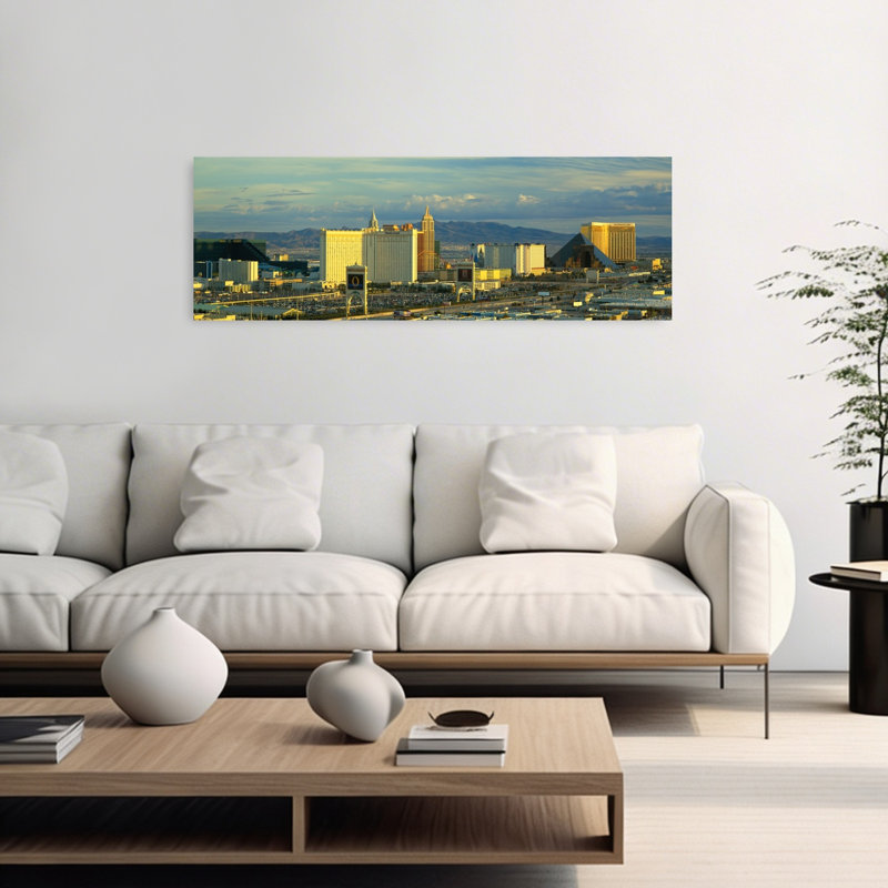 Afternoon The Strip Las Vegas NV USA by Tomas Barbudo - Wrapped Canvas Panoramic Print, 40.64 cm H x 121.92 cm W