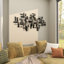 Décoration murale géométrique en métal à rayures 3D-71263994