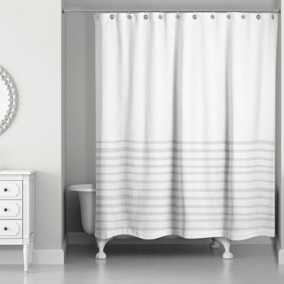 Rideau de douche rayé simple
