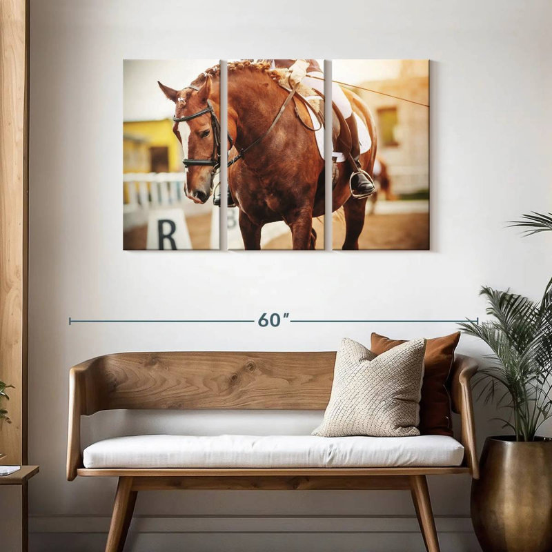 Cheval châtaignier Sireci, H 28 po x l 45 po