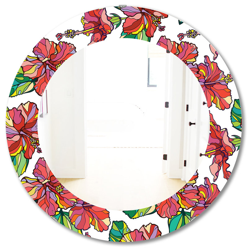 Accent Mirror, 31.5" H x 31.5" W, Floral