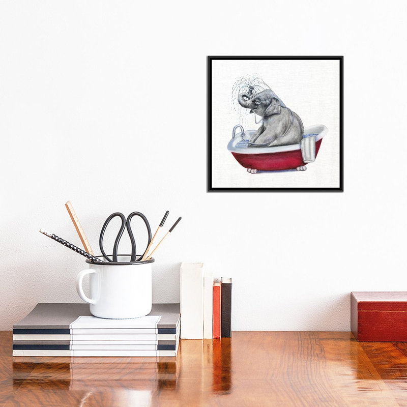 «Bathing Beauty II» - reproduction, H 12 po x l 12 po x P 1,5 po, Toile avec cadre noir