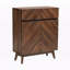 Cole-Zachary 2-Drawer/Door Shoe Cabinet in Walnut Finished Wood, 38.96'' H X 31.42'' W X 13.71'' D