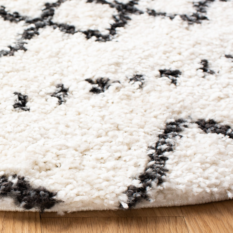 Develin Performance Chevron Rug, Runner 2'3" x 10', Ivory/Black