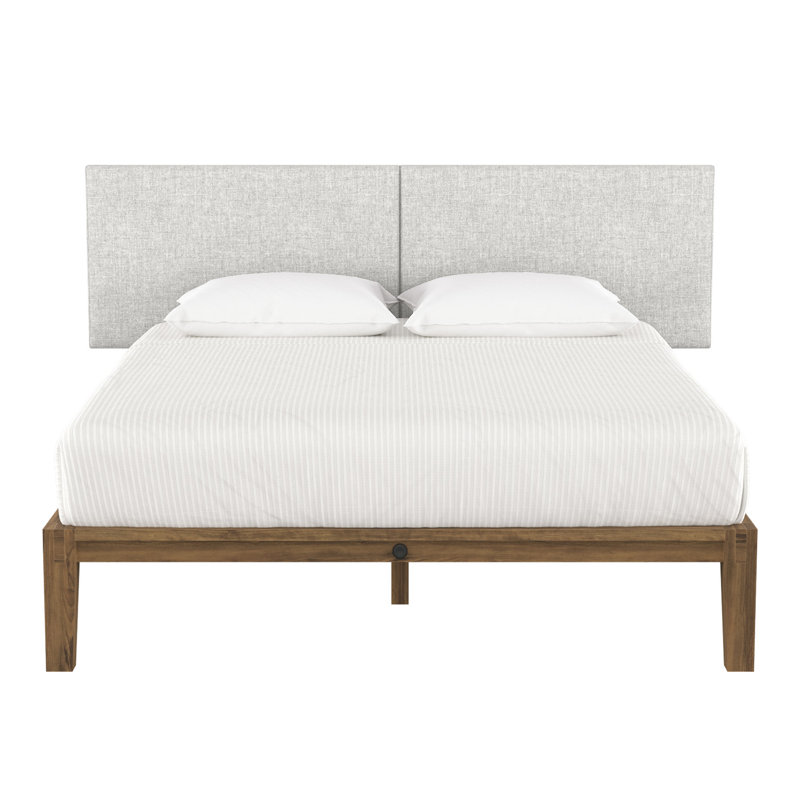 Panelist Modern Padded Headboard - Set of Wall Mounted Panels, Limestone Grey Microvelvet, King (22.5"H x 38"W, Set of 2)