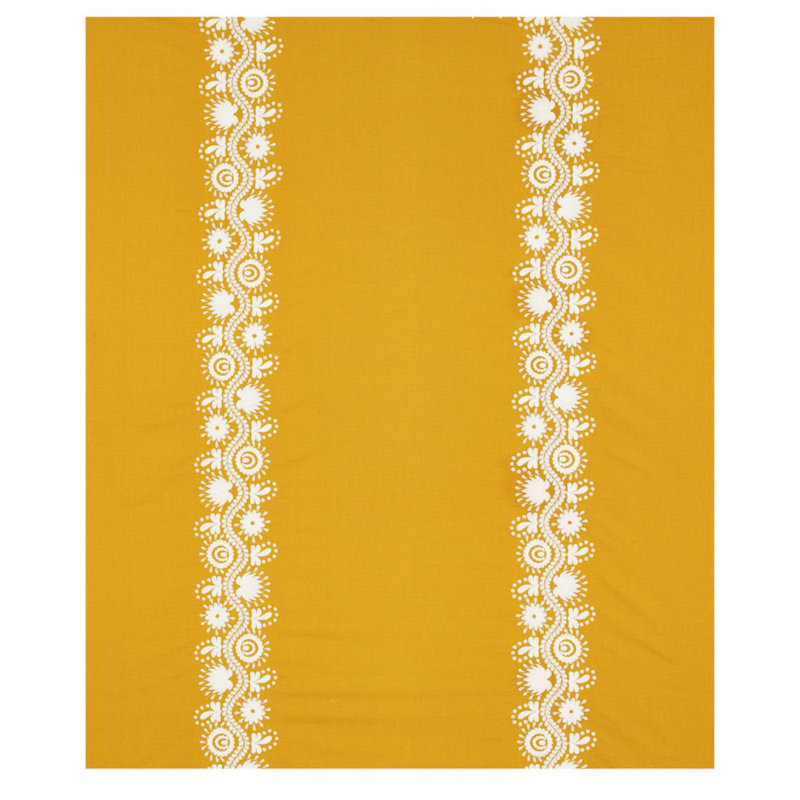 Theodora Embroidery Fabric, Saffron