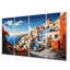 Ensemble de décorations murales colorées Popart III - Santorini Cityscape