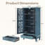 Armoire haute rustique bleu antique-304457186