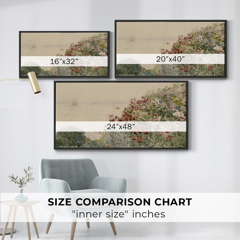 Landscape Series-ML- Framed Gallery Wrapped Canvas -Ready to Hang, Black, 21" H x 41" W