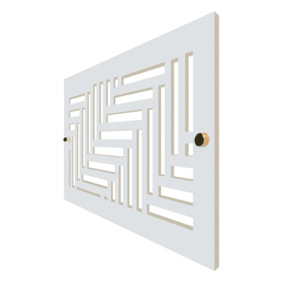 Registres de mur et de plafond Stellar Air White avec vis en laiton - 8 x 10 (ouverture de conduit) 10 x 12 taille totale - Élévation
