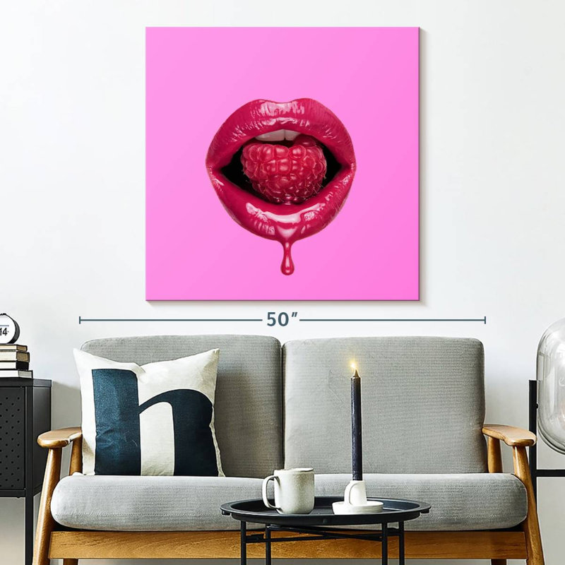Shuttleworth Raspberry Lips, 33" H x 33" W
