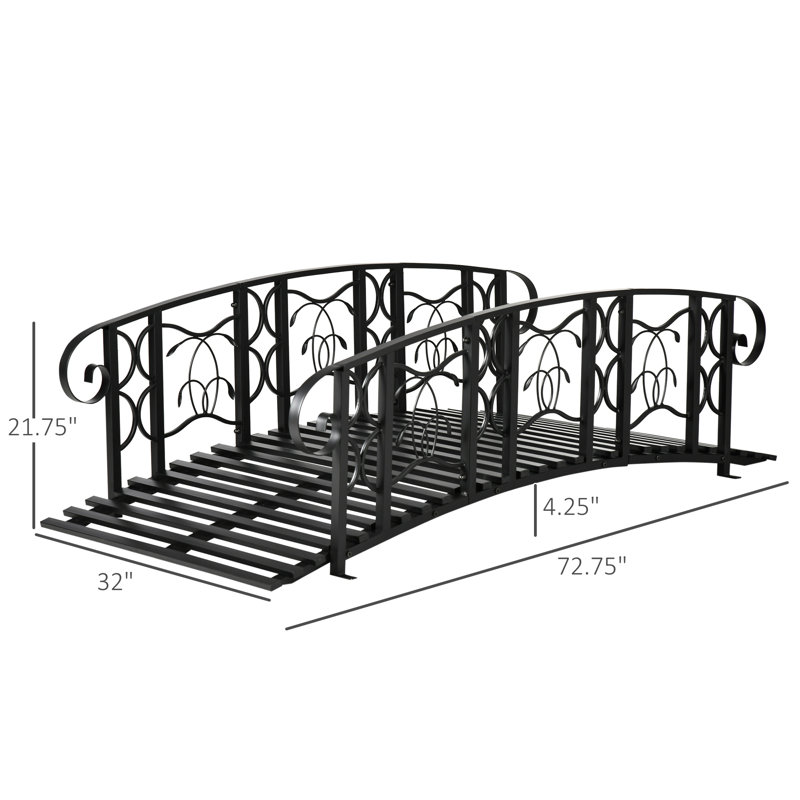 Pont de jardin dans la cour arrière, Noir