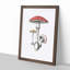 Amanita Muscaria Mushroom Illustration - Single Picture Frame Painting-55544554-55544558
