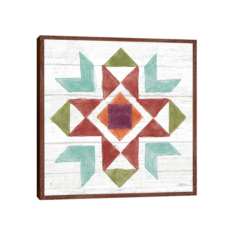 Flower Fest VII by Mary Urban - Painting on Canvas, 66.04cm H x 66.04cm W x 3.81cm D, Classic Brown Wood Framed