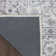 Tapis oriental gris / ivoire en polyester / coton lavable à la machine